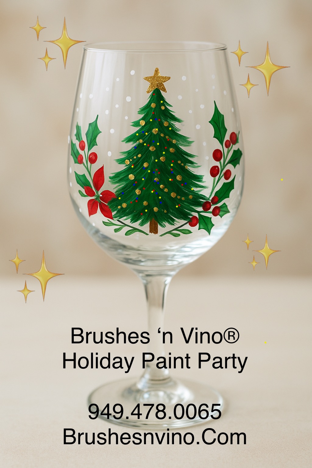 Ticket: Wine Glass Paint and Sip 2025/12/04 – 2025/12/04